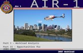 Air 1 2007 Workload Analysis Part I – Workload Analysis Part II – Opportunities for 2008-2009.
