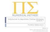 Introduction to Algorithmic Trading Strategies Lecture 7 Portfolio Optimization Haksun Li haksun.li@numericalmethod.com .