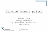 Parliamentary Portfolio Committee March 2011 Climate change policy Philip Lloyd Energy Institute Cape Peninsula University of Technology.
