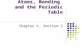 Atoms, Bonding and the Periodic Table Chapter 5, Section 1.