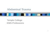 1 Abdominal Trauma Temple College EMS Professions.