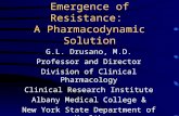 Prevention of Emergence of Resistance: A Pharmacodynamic Solution G.L. Drusano, M.D. Professor and Director Division of Clinical Pharmacology Clinical.