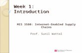 Week 1: Introduction MIS 3580: Internet-Enabled Supply Chains Prof. Sunil Wattal.