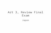Art 3, Review Final Exam Japan. Time Chart Kofun Period (300-700) Asuka Period (552-645) Nara Period (710-794) Heian Period (794-1185) Kamakura Period.