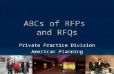 ABCs of RFPs and RFQs Private Practice Division American Planning Association.