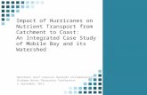 Impact of Hurricanes on Nutrient Transport from Catchment to Coast: An Integrated Case Study of Mobile Bay and its Watershed Northern Gulf Coastal Hazards.