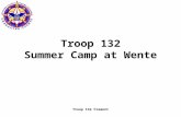 Troop 132 Fremont Troop 132 Summer Camp at Wente.