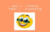 Unit 2 – Finance Topic 1 - Accounting. Accounting Accounting Information helps individuals both working for the company and those who may have another.