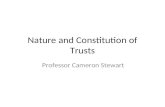 Nature and Constitution of Trusts Professor Cameron Stewart.