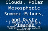 Noctilucent Clouds, Polar Mesospheric Summer Echoes, and Dusty Plasmas R. B. Sheldon (1), H. D. Voss (2), P. A. Webb (3), W. D. Pesnell (3),R. A. Goldberg.