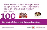 Place Headline here When there’s not enough food to go around – the important role of child and family services.