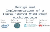 Design and Implementation of a Consolidated Middlebox Architecture 1 Vyas SekarSylvia RatnasamyMichael ReiterNorbert Egi Guangyu Shi.