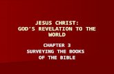 CHAPTER 3 SURVEYING THE BOOKS OF THE BIBLE JESUS CHRIST: GOD’S REVELATION TO THE WORLD.