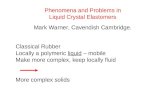 Phenomena and Problems in Liquid Crystal Elastomers Mark Warner, Cavendish Cambridge. Classical Rubber Locally a polymeric liquid – mobile Make more complex,