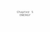 Chapter 5 ENERGY. What is the ability to do work? 1.Kinetic energy 2.Potential energy 3.Mechanical energy 4.Energy.