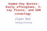 1 Gamma-Ray Bursts: Early afterglows, X-ray flares, and GRB cosmology Zigao Dai Nanjing University.