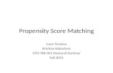 Propensity Score Matching Lava Timsina Kristina Rabarison CPH 786-001 Doctoral Seminar Fall 2012.