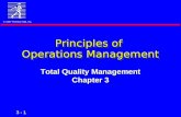 © 1997 Prentice-Hall, Inc. 3 - 1 Principles of Operations Management Total Quality Management Chapter 3.