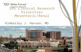 SVS Clinical Research Priorities Mesenteric/Renal Kimberley J. Hansen, MD.