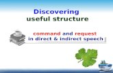 Discovering useful structure command and request in direct & indirect speech.