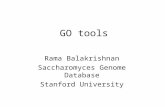 GO tools Rama Balakrishnan Saccharomyces Genome Database Stanford University.