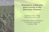 Soybeans, Land Use and Poverty in the Brazilian Amazon Eustaquio Reis, IPEA Diana Weinhold, LSE Preliminary Work in Progress Comments Welcome January 2008.
