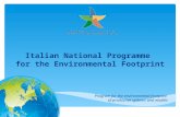 Italian National Programme for the Environmental Footprint Program for the environmental footprint of productive systems and models.