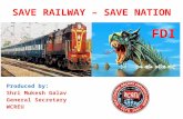 Indian Railways Hkkjrh; jsysa Serving over 6000 villages 6000 ls vf/kd xkaoksa dh lsok Route length over 64,000 KMs 64000 fdeh- yEck ekxZ 64,000 Passenger.