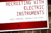 RECRUITING WITH ELECTRIC INSTRUMENTS ANGELA AMMERMAN, ANNANDALE HIGH SCHOOL FAIRFAX COUNTY PUBLIC SCHOOLS.