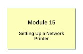 1 Module 15 Setting Up a Network Printer. 2  Overview Introduction to Windows NT Printing Guidelines for Setting Up a Network Printer Setting Up a Network.