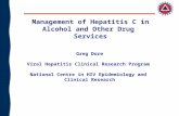 Management of Hepatitis C in Alcohol and Other Drug Services Greg Dore Viral Hepatitis Clinical Research Program National Centre in HIV Epidemiology and.