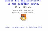 Search for the electron’s EDM E.A. Hinds PCPV, Mahabaleshwar, 22 February 2013 Centre for Cold Matter Imperial College London Is the electron round?
