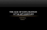 World History Section 1 THE AGE OF EXPLORATION 15 TH & 16 TH CENTURY.
