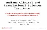 ACCELERATING CLINICAL AND TRANSLATIONAL RESEARCH  Anantha Shekhar MD, PhD Indiana University School of Medicine Indiana Clinical and.