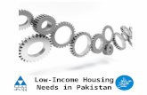 Low-Income Housing Needs in Pakistan. The provision of shelter is a primary need! Inclusion in legislation or constitution by 75% of all countries Global.