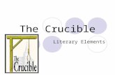 The Crucible Literary Elements. Allegory Allegory—A narrative in which the characters and settings stand for abstract ideas or moral qualities. In addition.
