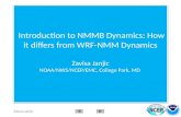 Zavisa Janjic Introduction to NMMB Dynamics: How it differs from WRF-NMM Dynamics Zavisa Janjic NOAA/NWS/NCEP/EMC, College Park, MD.