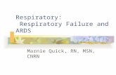 Respiratory: Respiratory Failure and ARDS Marnie Quick, RN, MSN, CNRN.