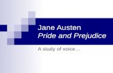 Jane Austen Pride and Prejudice A study of voice….