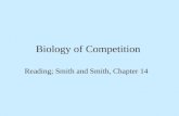 Biology of Competition Reading; Smith and Smith, Chapter 14.