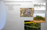 Simulating Plant Community Dynamics Processes of plant communities - Competition - Facilitation - Mutualism - Resilience Temporal Components - Climax Communities.