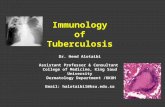 Immunology of Tuberculosis Dr. Hend Alotaibi Assistant Professor & Consultant College of Medicine, King Saud University Dermatology Department /KKUH Email: