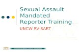 Sexual Assault Mandated Reporter Training UNCW RV-SART.