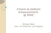 Charm & bottom measurement @ RHIC Shingo Sakai Univ. of California, Los Angeles 1.