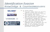 Identification Evasion Knowledge & Countermeasures To Think About How many times daily do security cameras record your actions? What unique identifying.