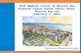 UCSF Medical Center at Mission Bay Proposed Fourth Street Public Plaza Mission Bay CAC February 9, 2012 1.
