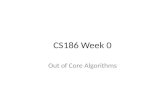 CS186 Week 0 Out of Core Algorithms. Today External Merge Sort External Hashing.