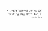 A Brief Introduction of Existing Big Data Tools Bingjing Zhang.