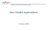 Navigation and Ancillary Information Facility NIF Non-Toolkit Applications October 2007.
