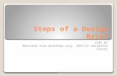 Steps of a Design Brief V105.02 Obtained from workshop-July, 2014-in Guildford County.